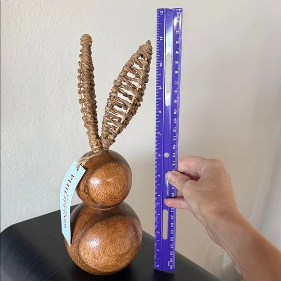 Rustic Brown Wooden Bunny Decor - Picture 4 of 4